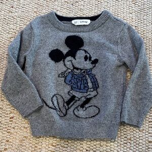 Disney Gray Sweater with Mickey Mouse in Blue
